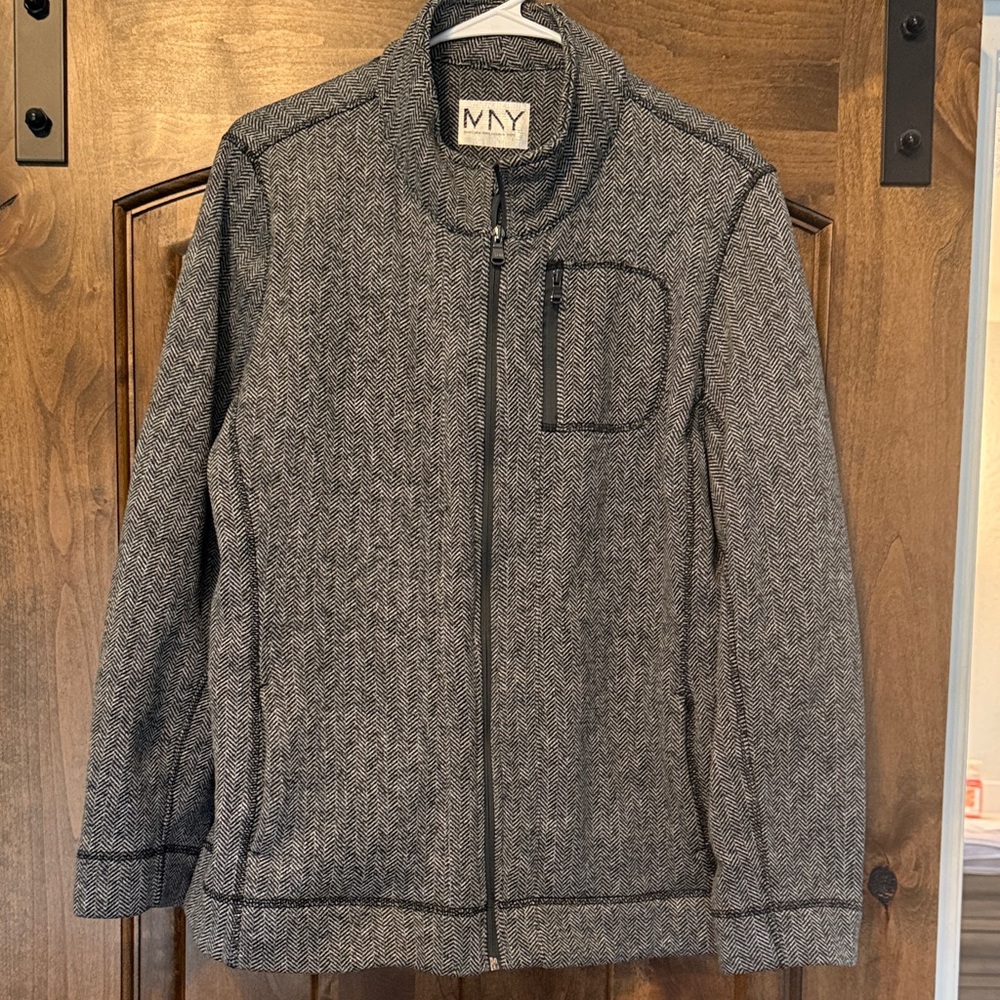 MNY Gray Herringbone Lightweight Jacket
